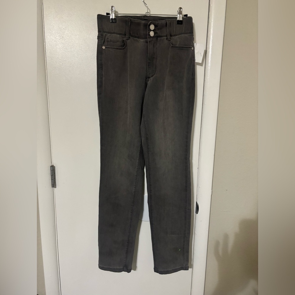 Susan Graver Gray Straight Leg Jeans